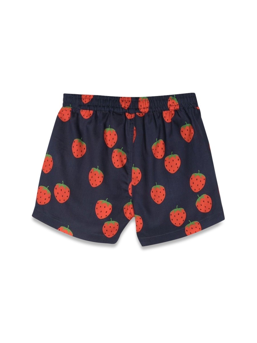 MINI RODINI allover strawberries shorts