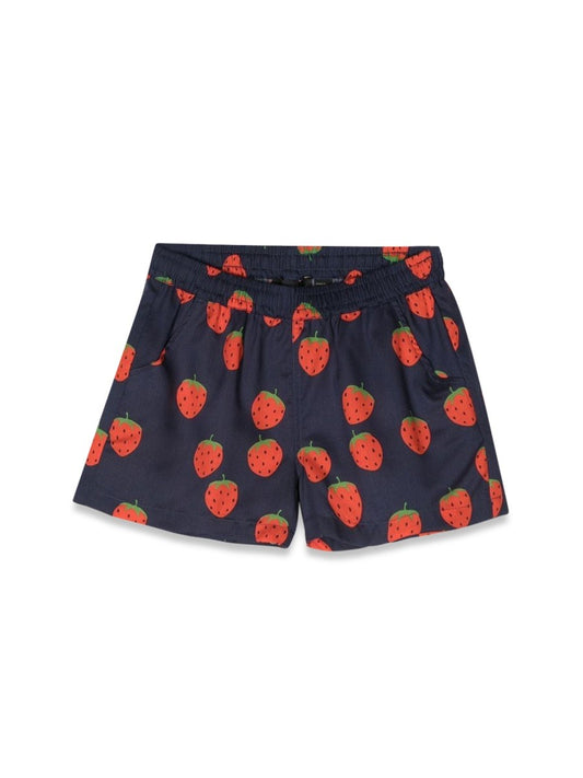 MINI RODINI allover strawberries shorts