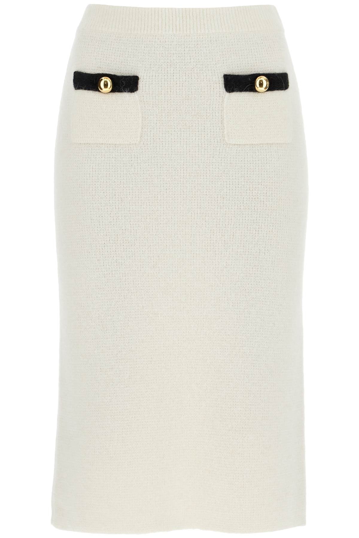 ALESSANDRA RICH 'alpaca midi skirt