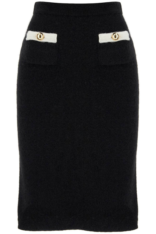 ALESSANDRA RICH 'alpaca midi skirt