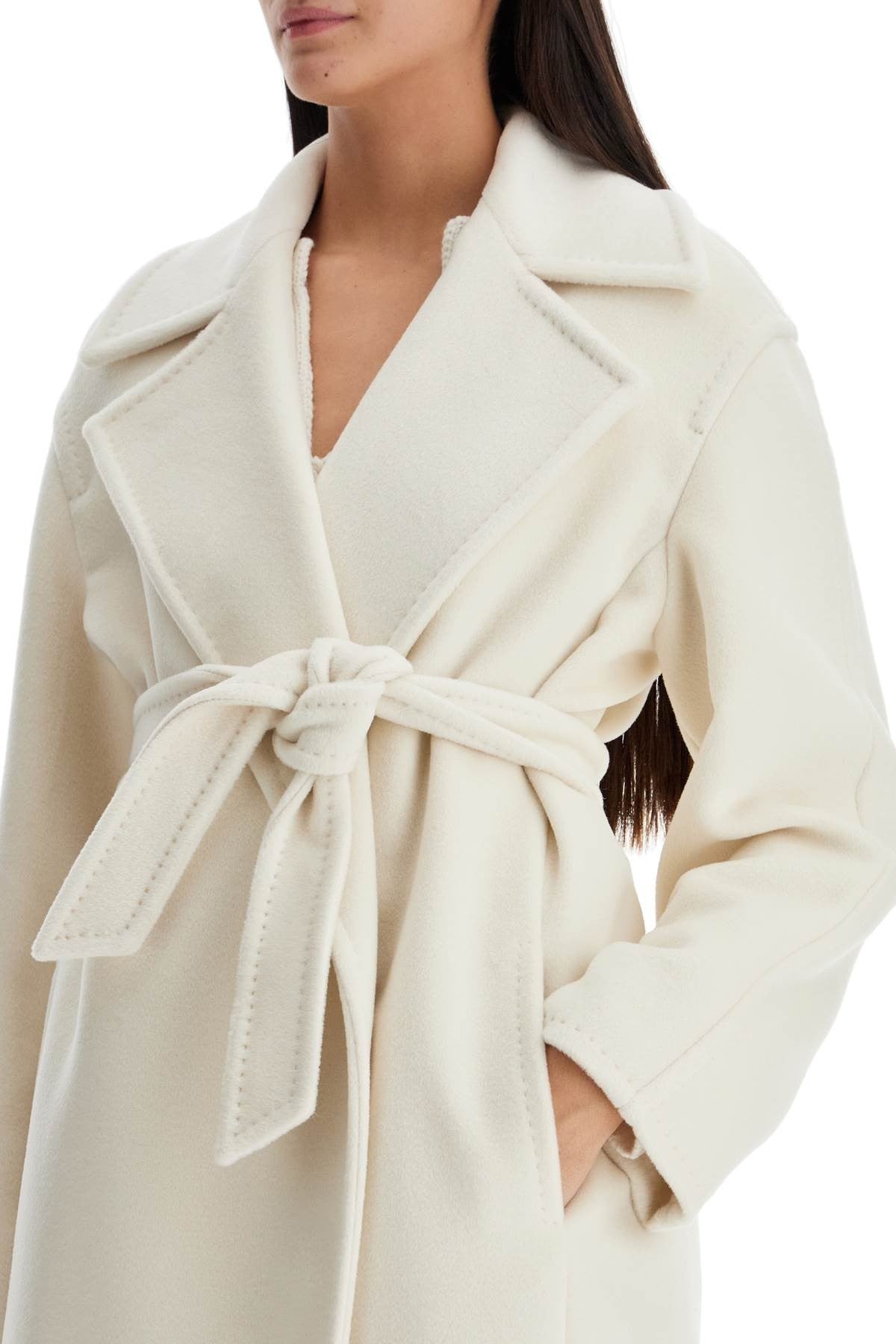 Max Mara alpaca, wool and cashmere robe coat