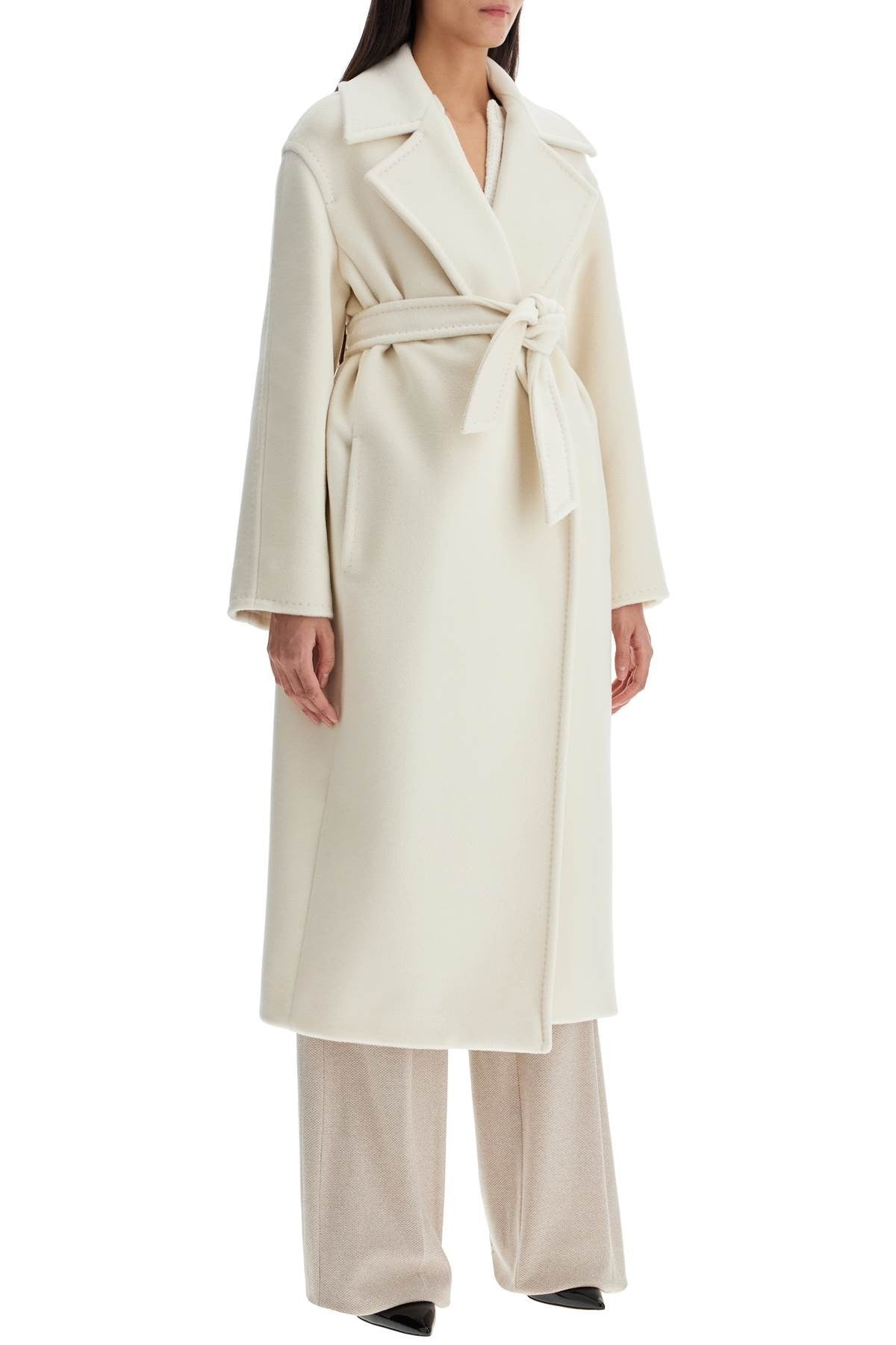 Max Mara alpaca, wool and cashmere robe coat