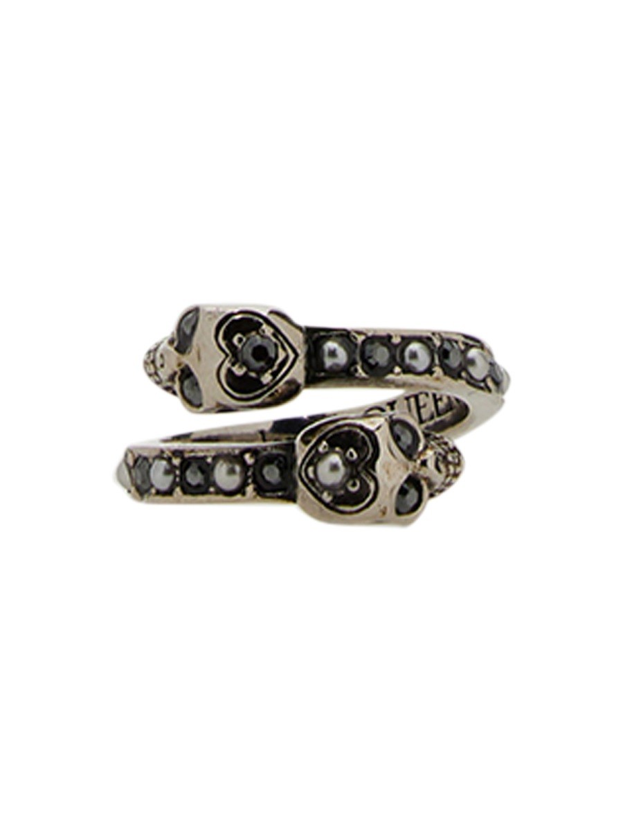 Alexander Mcqueen TWIN SKULL RING