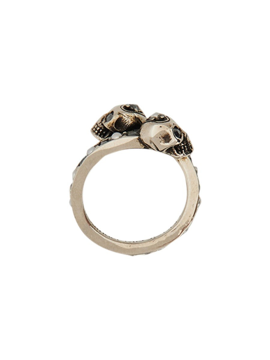 Alexander Mcqueen TWIN SKULL RING