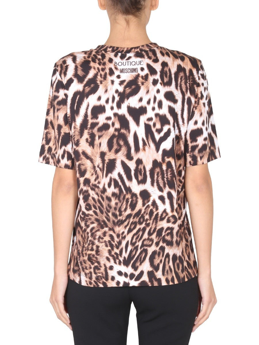 Boutique Moschino ANIMAL PRINT T-SHIRT