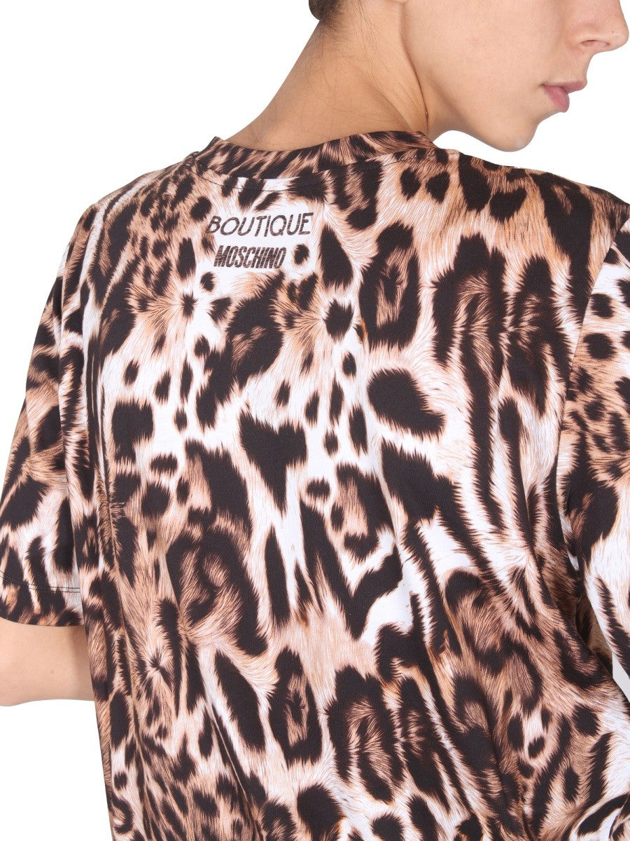 Boutique Moschino ANIMAL PRINT T-SHIRT