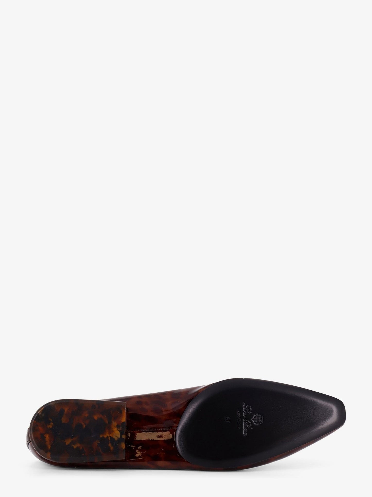 LORO PIANA Animalier patent leather ballerinas