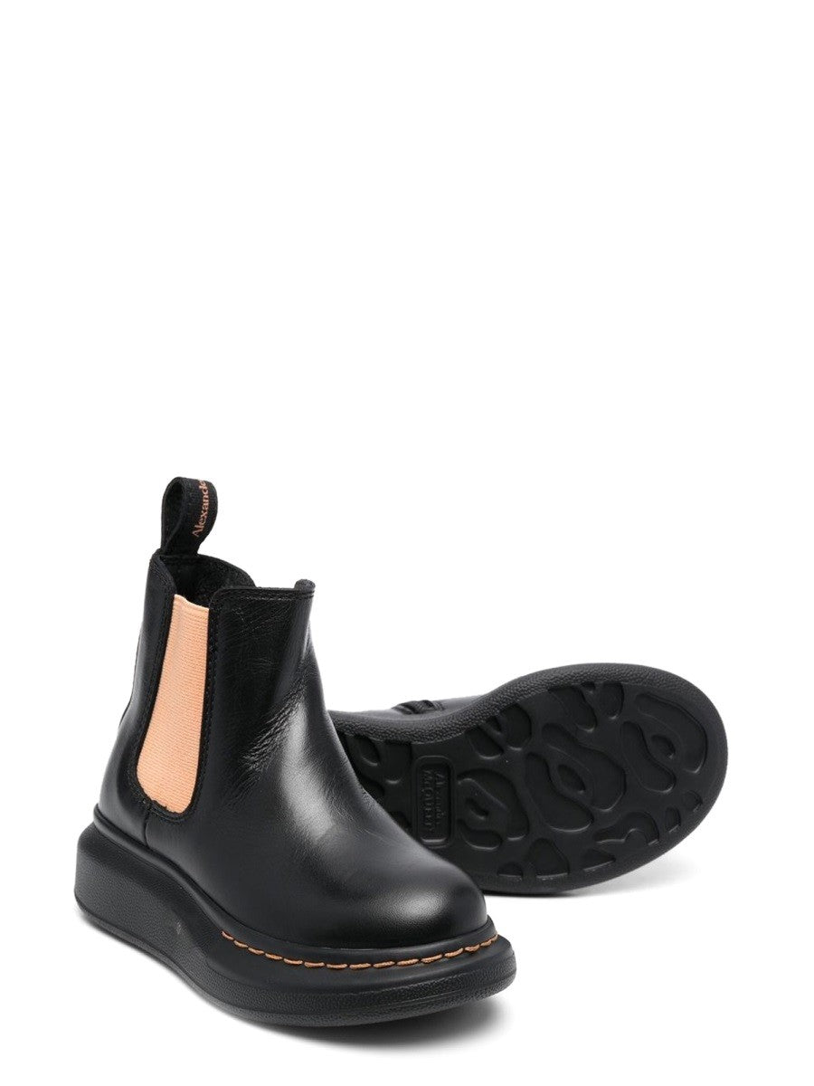 Alexander Mcqueen ANKLE BOOT WITH CONTRASTING ELASTIC ON THE SIDE