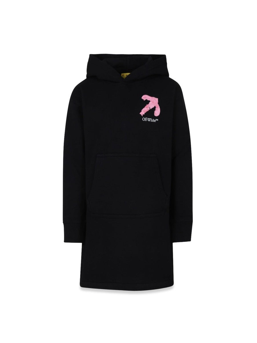 Off-white arrow acrylic hoodie dress