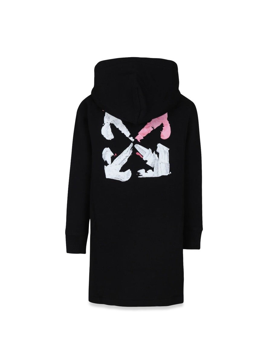 Off-white arrow acrylic hoodie dress