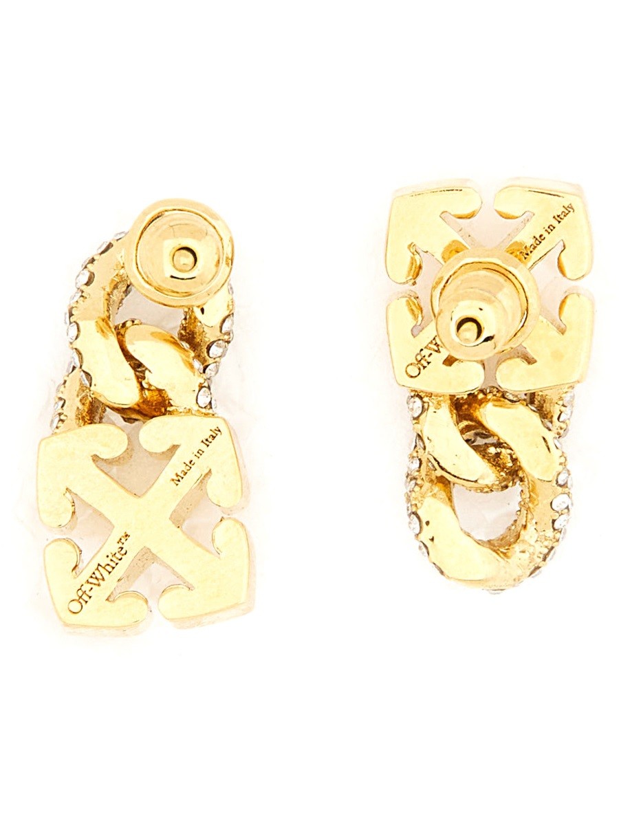Off-white "ARROW CHAIN" EARRINGS