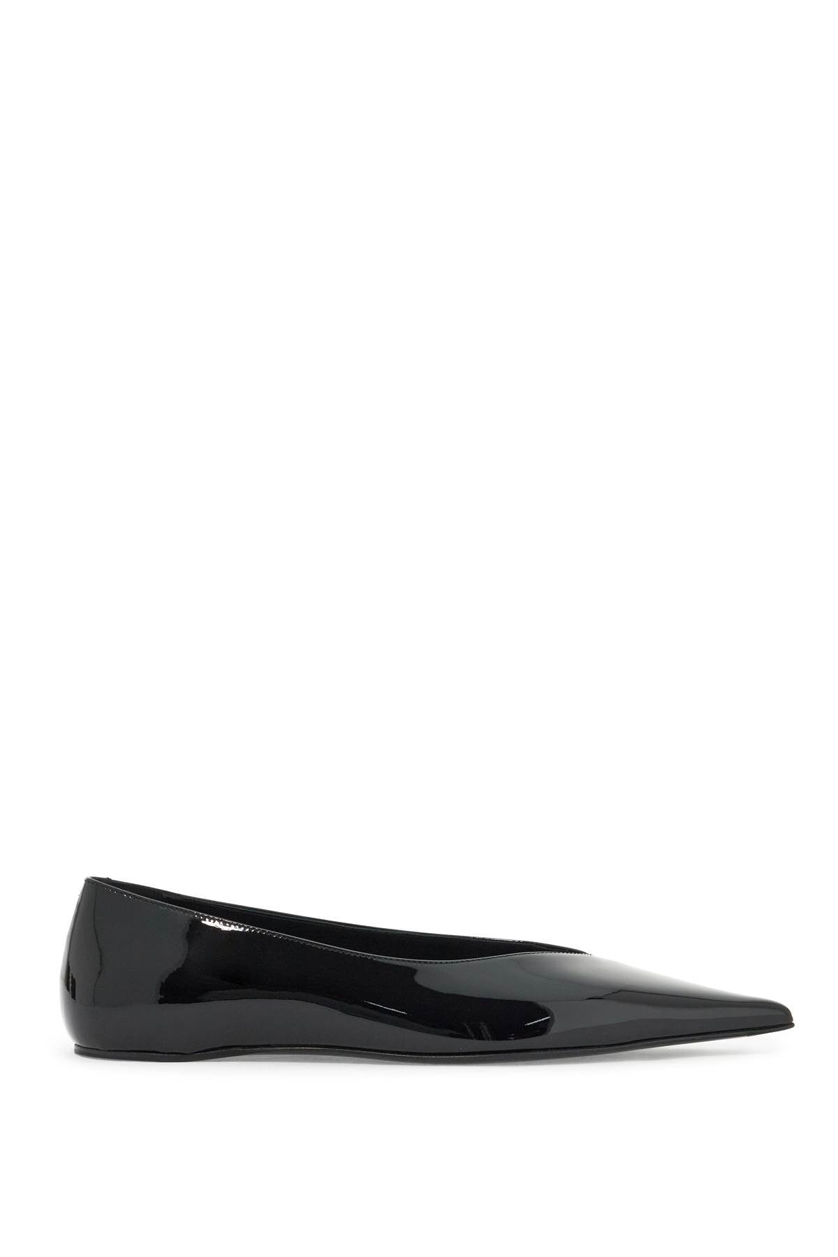 TOTEME asymmetric patent leather baller