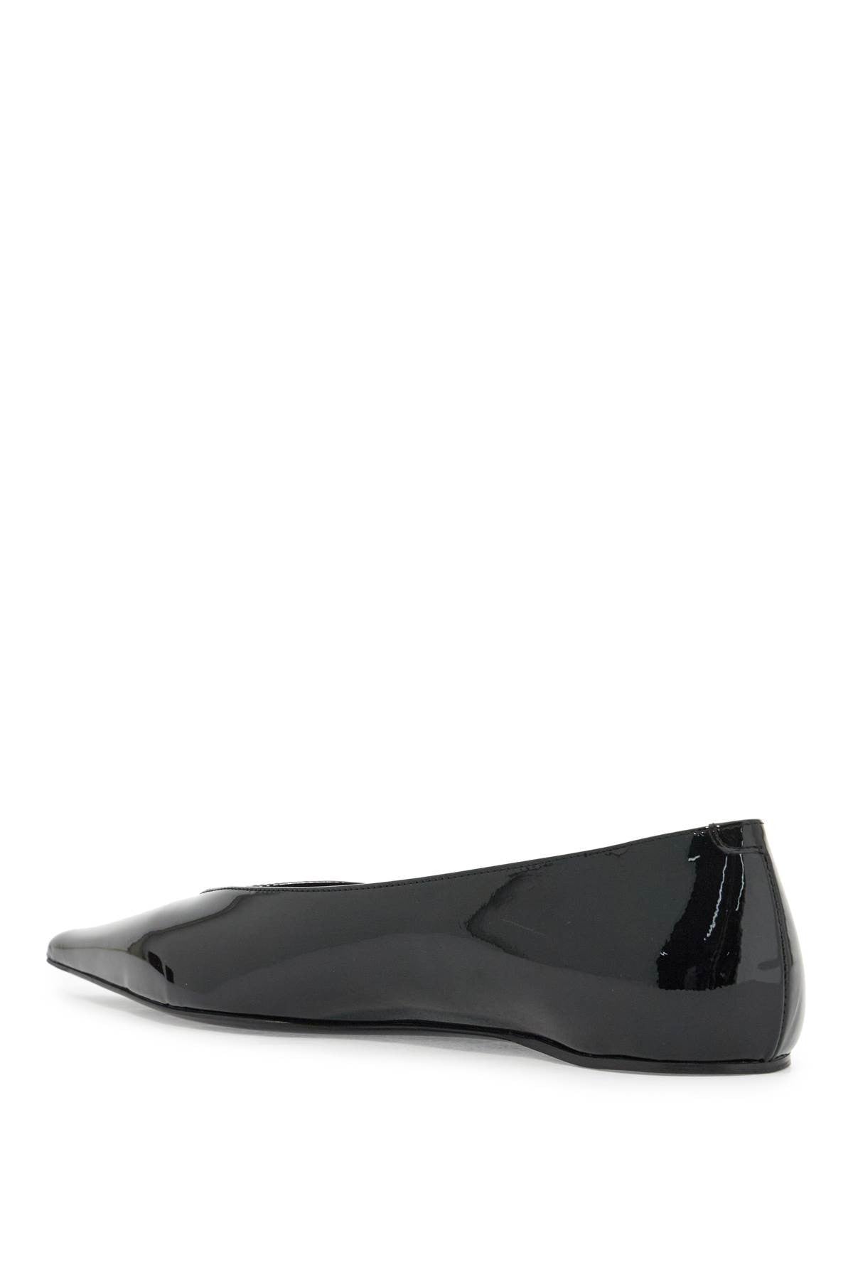 TOTEME asymmetric patent leather baller