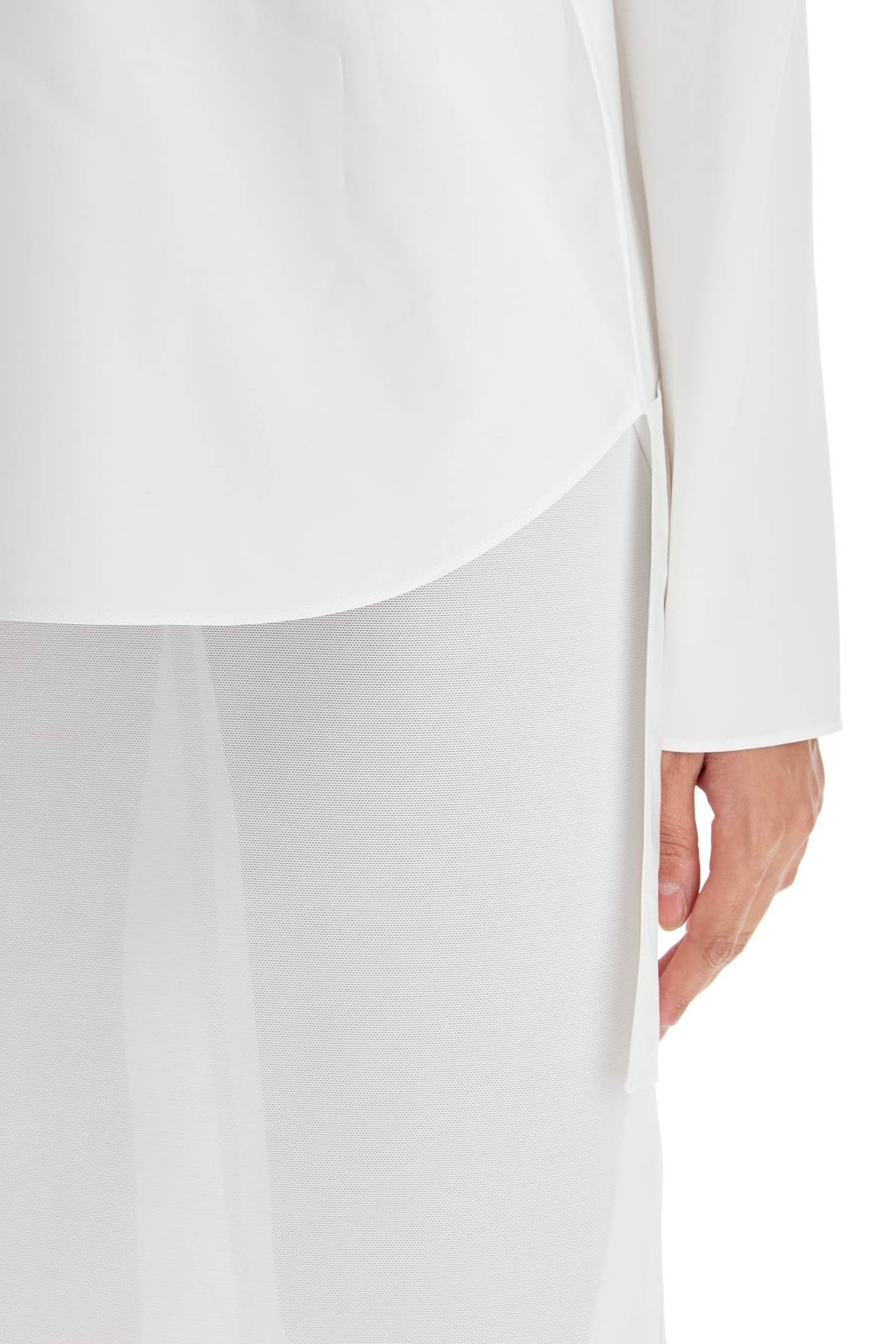 ALAIA asymmetric poplin top with