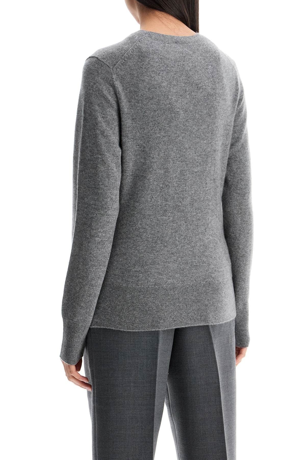 TOTEME asymmetrical grey mélange cashmere sweater