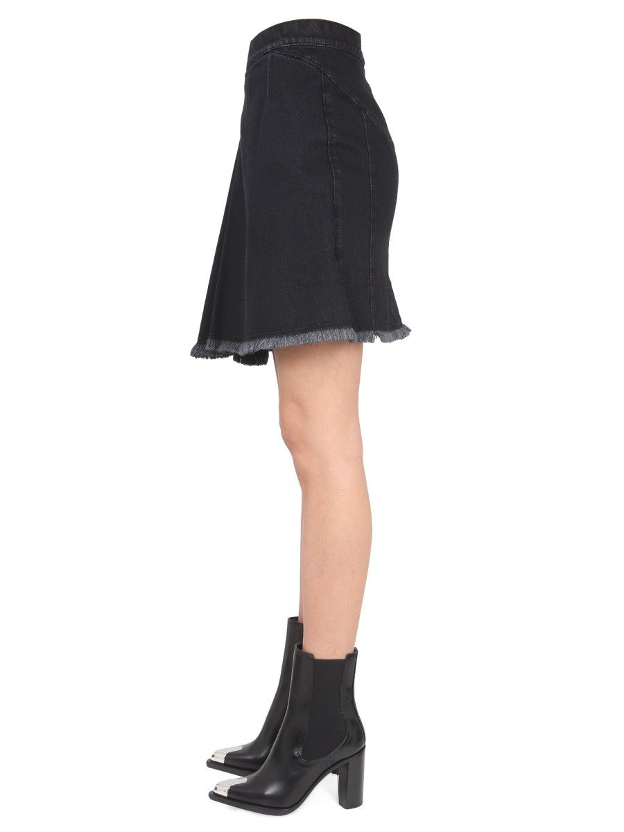 Alexander Mcqueen ASYMMETRICAL MINI SKIRT