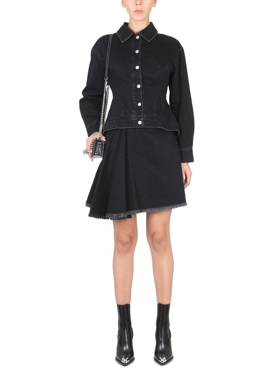 Alexander Mcqueen ASYMMETRICAL MINI SKIRT