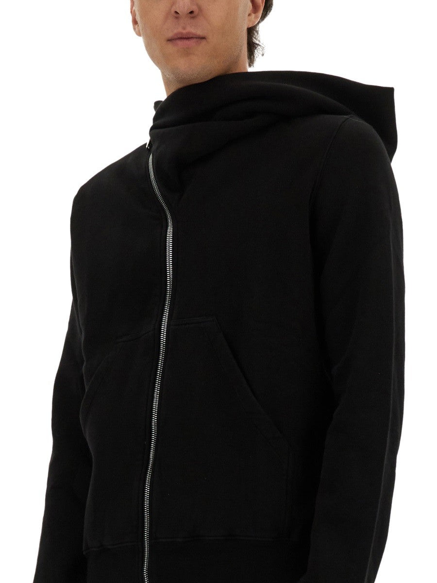 RICK OWENS DRKSHDW ASYMMETRICAL ZIPPER SWEATSHIRT