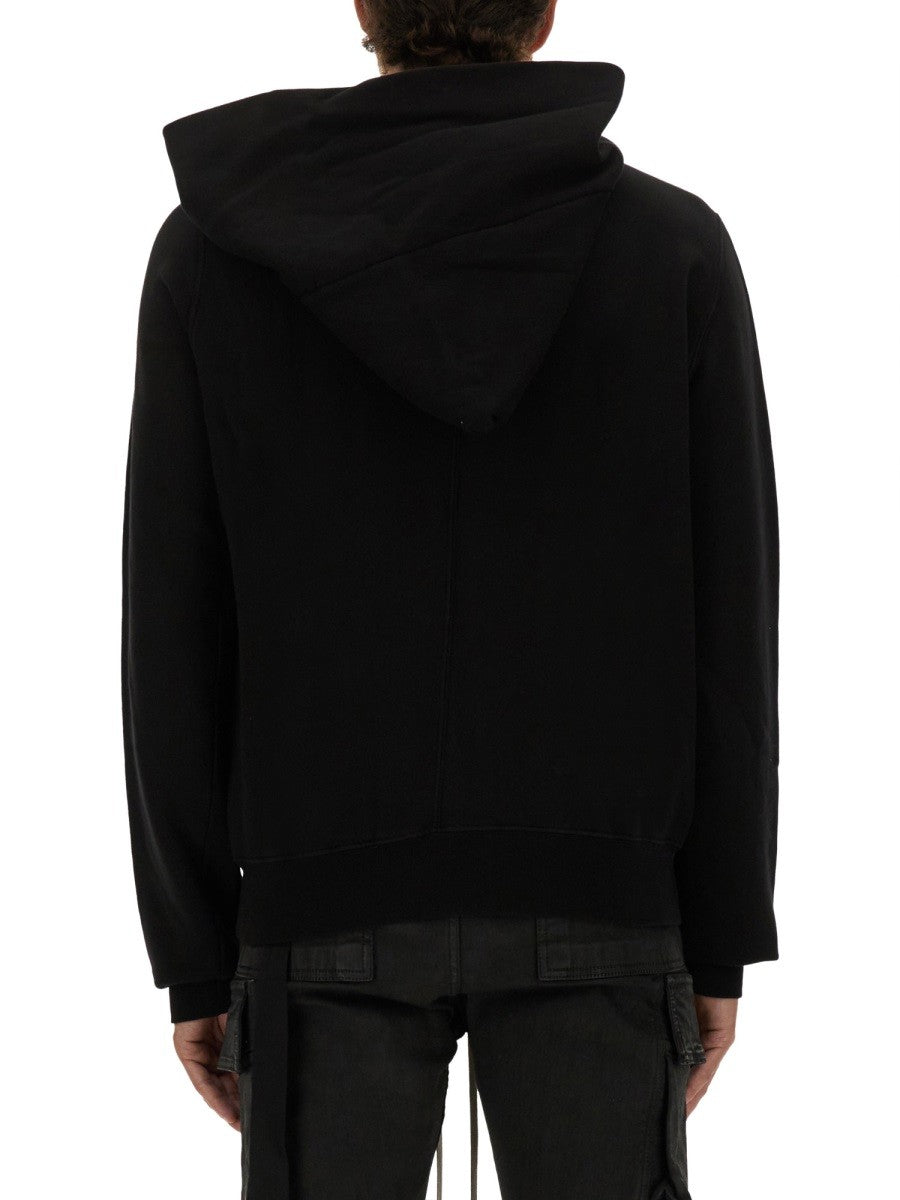 RICK OWENS DRKSHDW ASYMMETRICAL ZIPPER SWEATSHIRT