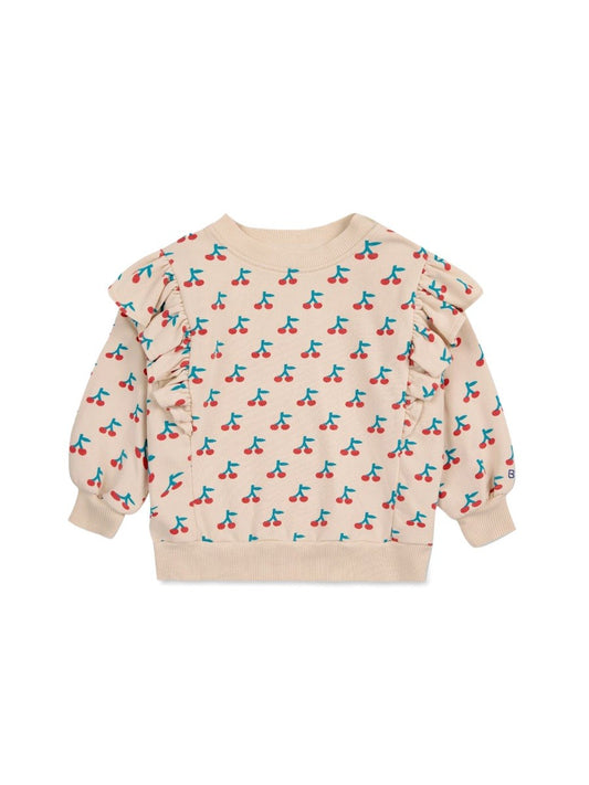 BOBO CHOSES baby cherry all over ruffle sweatshirt