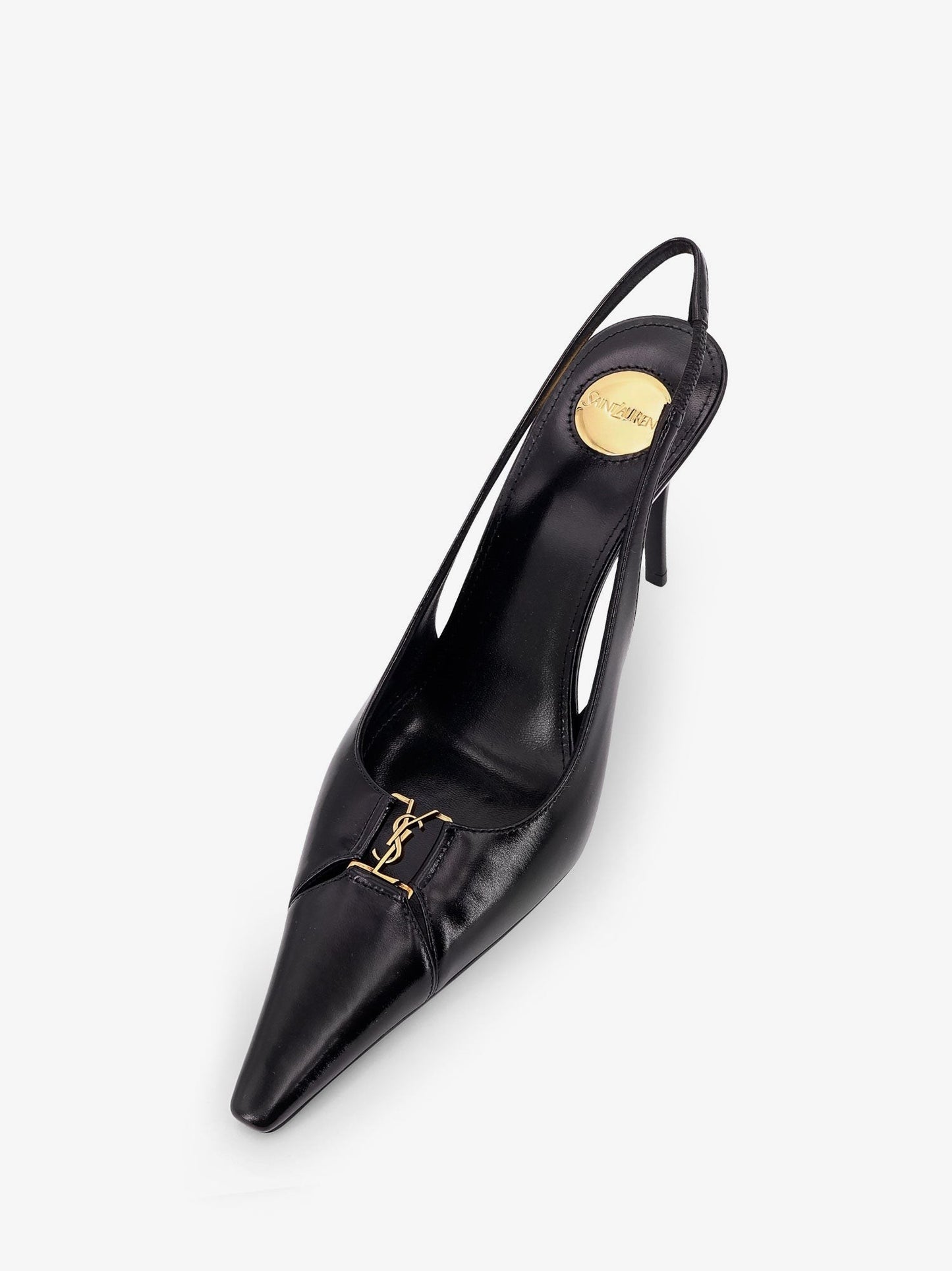Saint Laurent Babylone 80 leather slingback décolleté