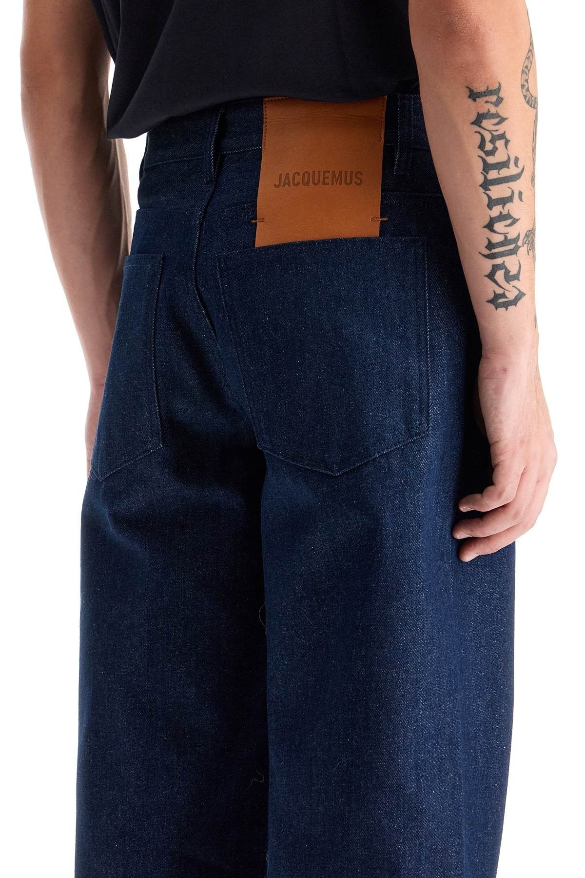 JACQUEMUS baggy with maxi cuff  baggy jeans with