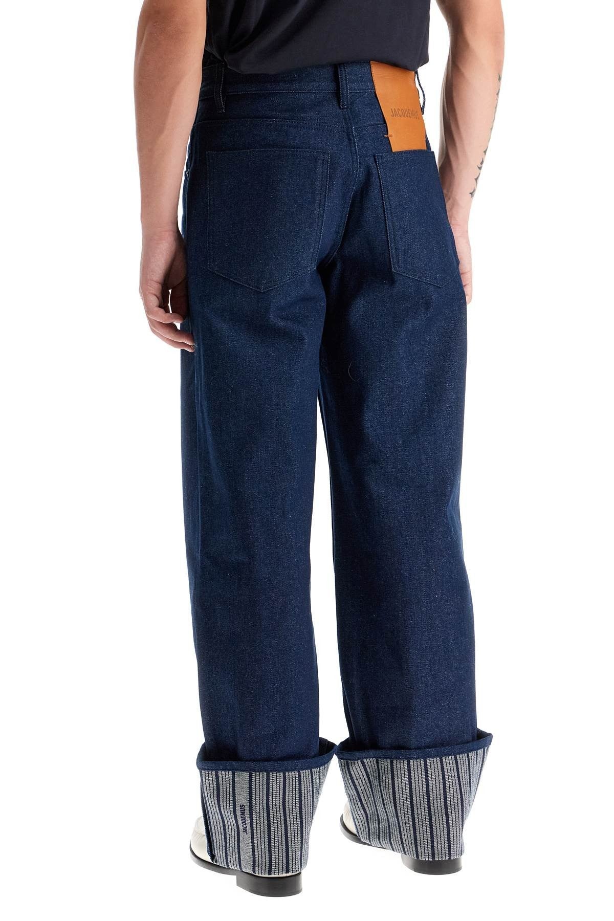 JACQUEMUS baggy with maxi cuff  baggy jeans with