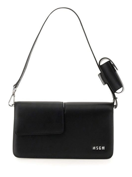 msgm BAGUETTE BAG WITH DOUBLE FLAP AND LOGO