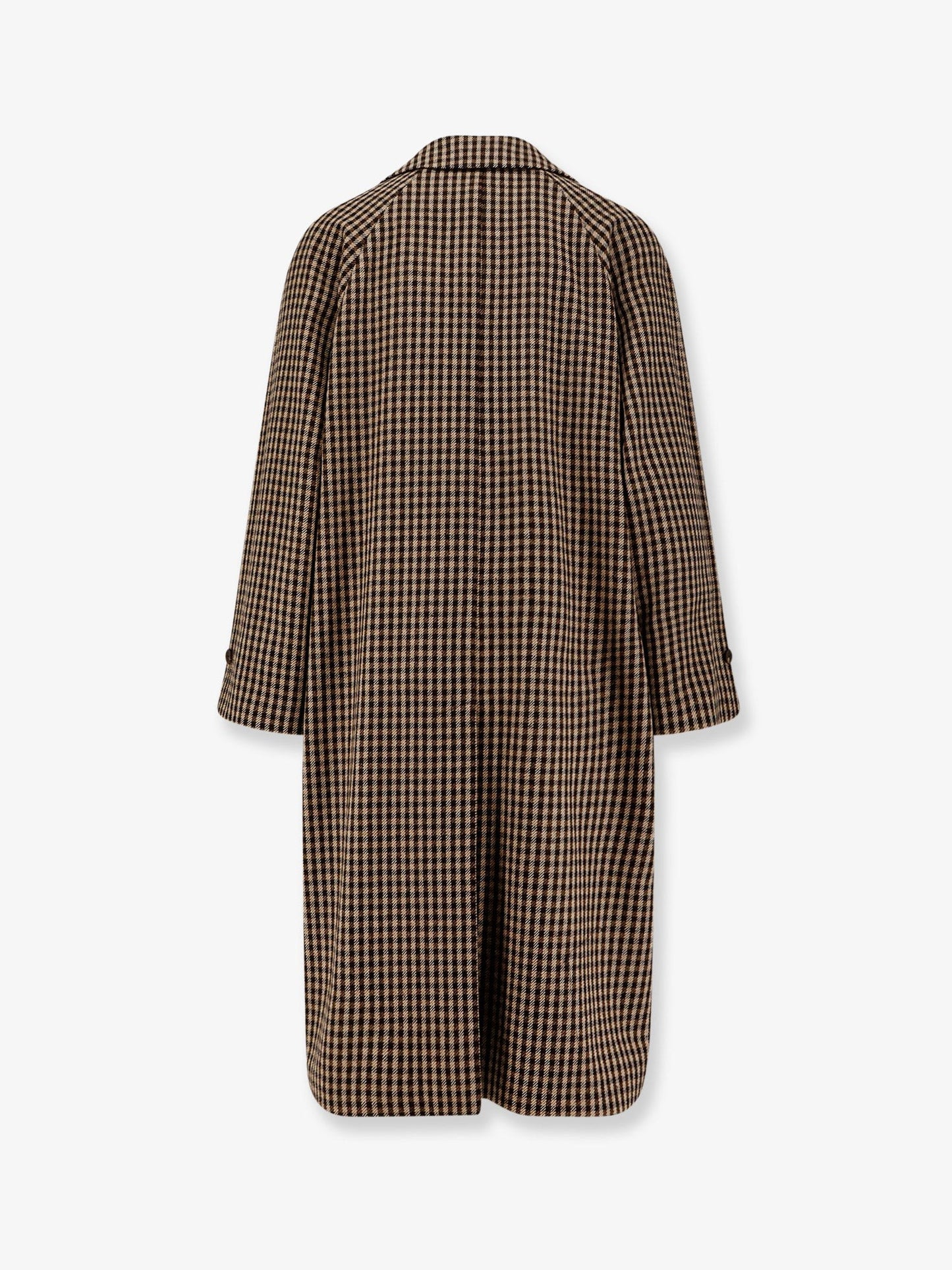 Hevo Baia Del Monaco madras wool blend coat