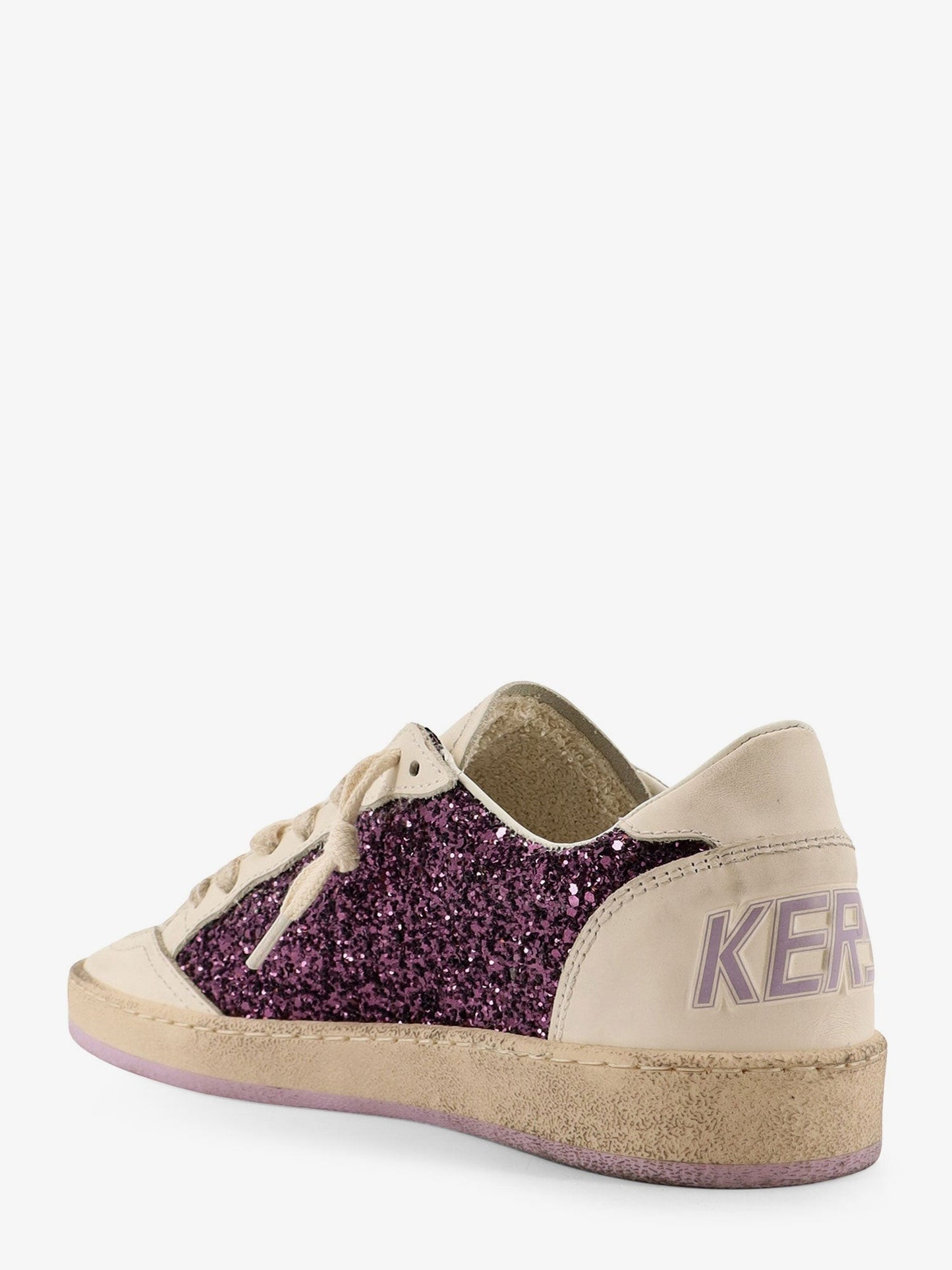 Golden Goose Deluxe Brand Ball Star leather sneakers with glittered insert