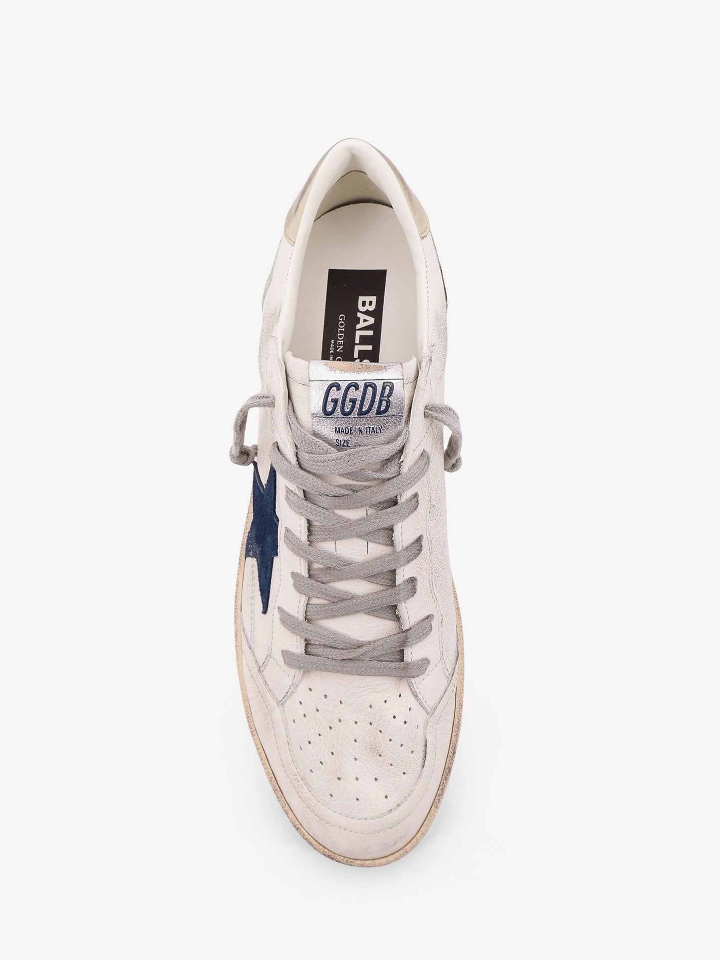 Golden Goose Deluxe Brand Ball Star low-top leather sneakers with used effect