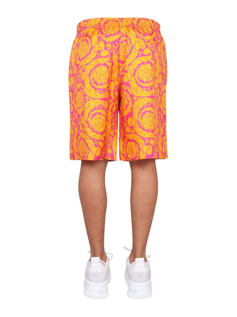 Versace BAROQUE PRINT SILHOUETTE SHORTS