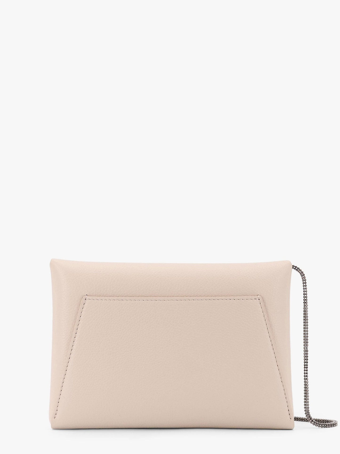 Brunello Cucinelli BC Duo leather clutch with Precious Chain
