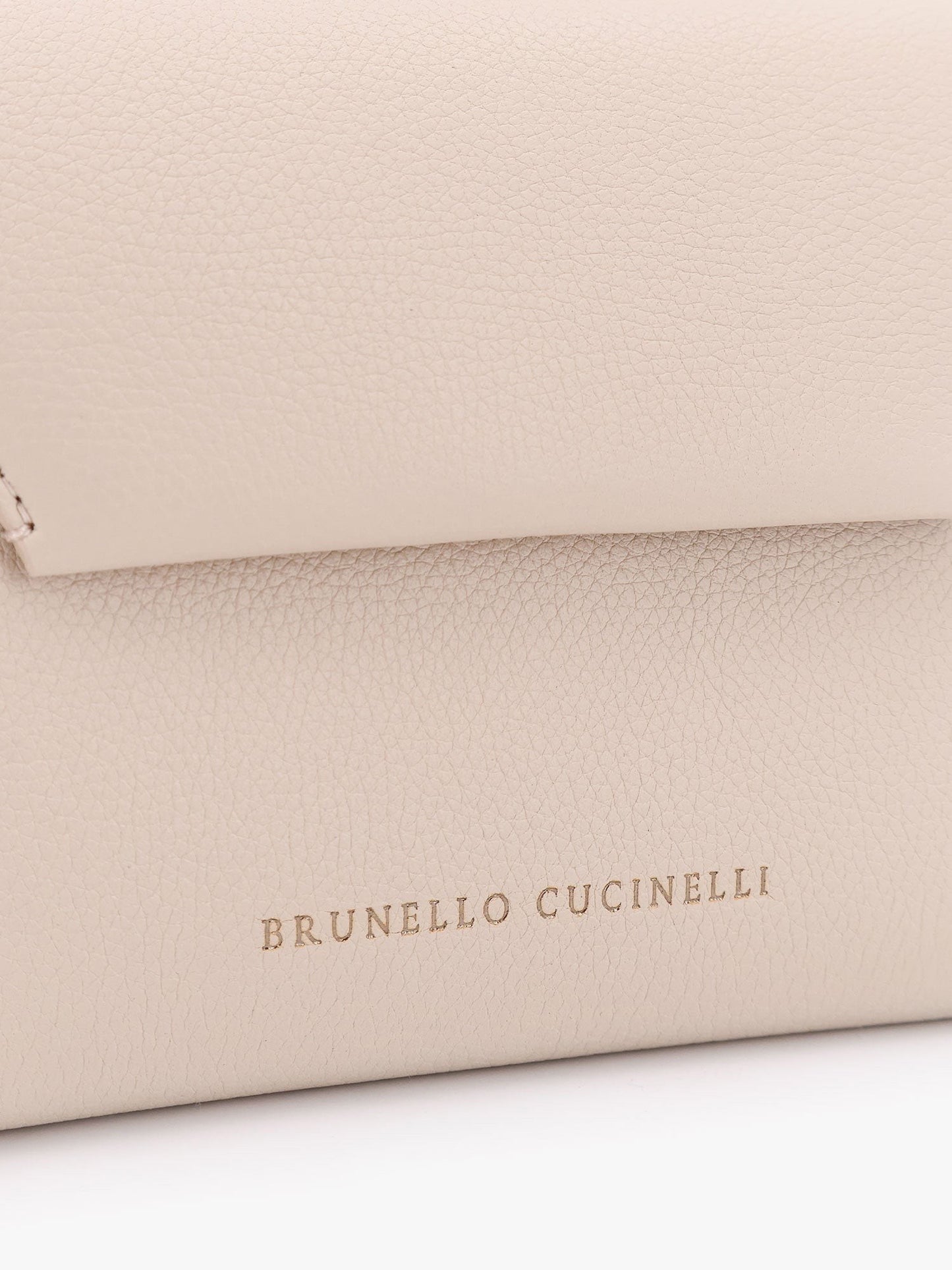 Brunello Cucinelli BC Duo leather clutch with Precious Chain