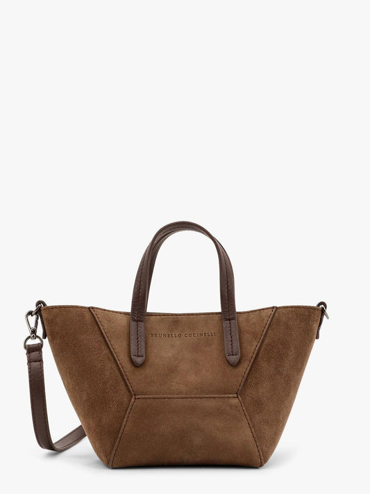 Brunello Cucinelli Suede bag with monili details