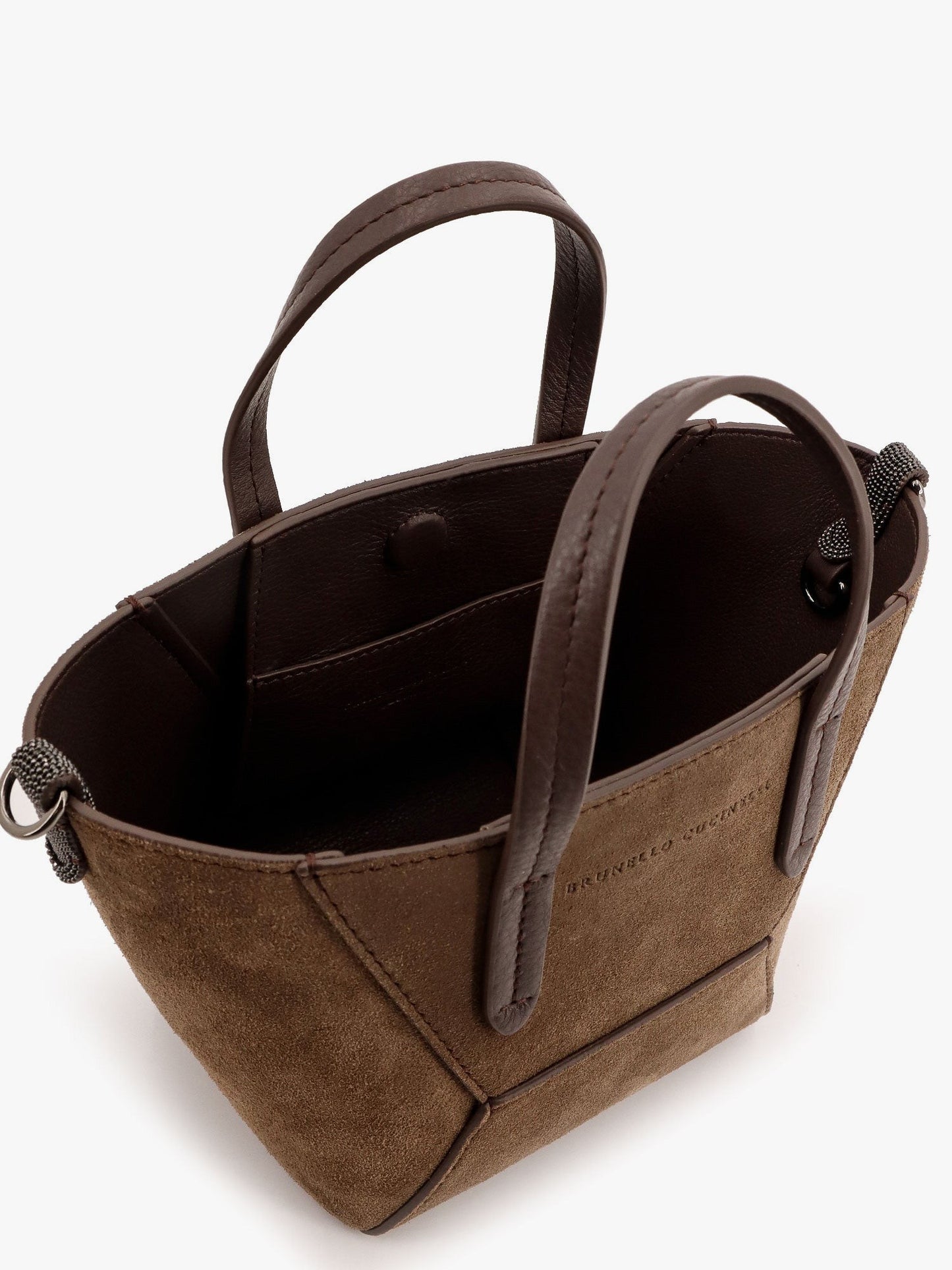 Brunello Cucinelli Suede bag with monili details