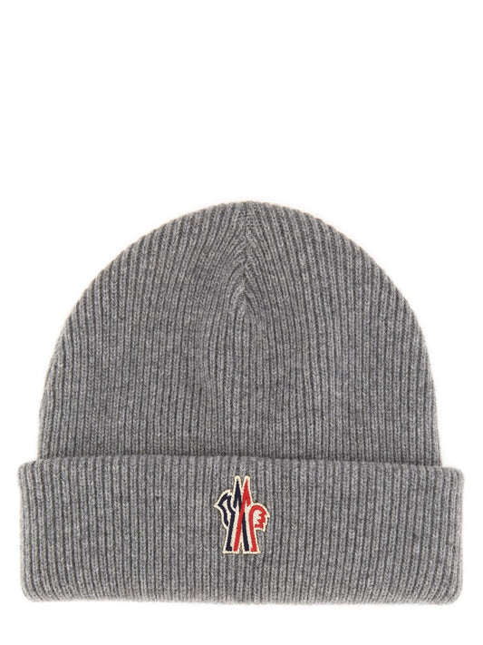 MONCLER GRENOBLE BEANIE HAT WITH LOGO
