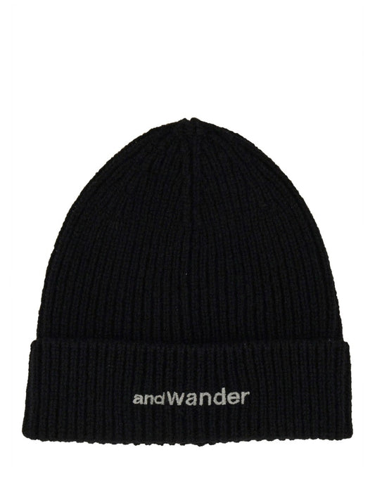 AND WANDER BEANIE HAT WITH LOGO