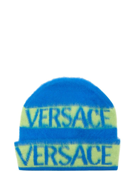 Versace beanie logo stripes