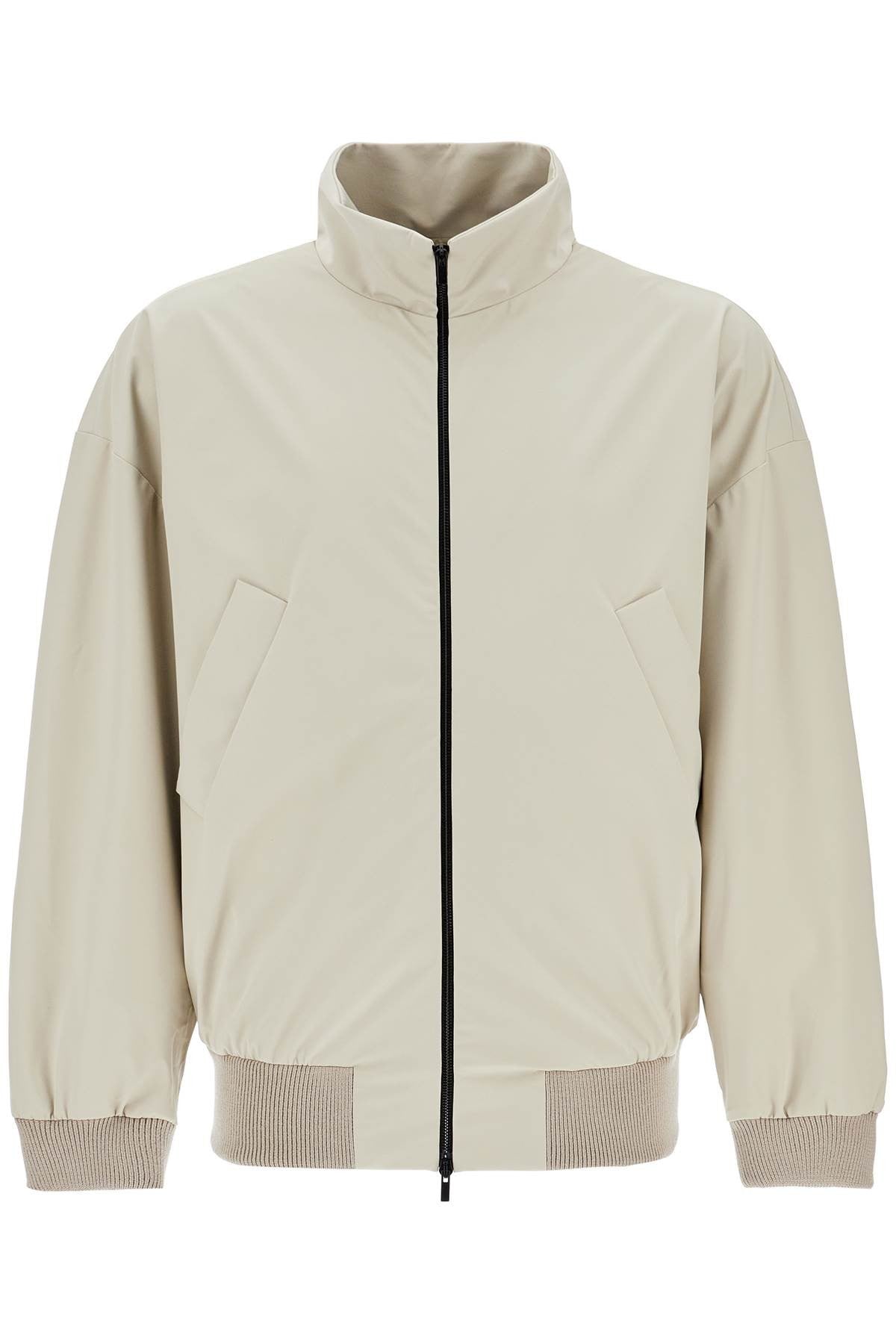 FEAR OF GOD beige nylon and polyester jacket with high collar and zip