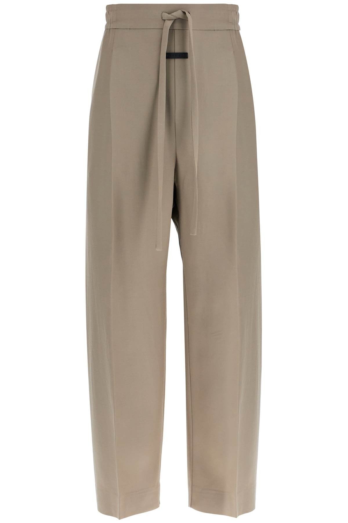 FEAR OF GOD beige wide leg pants in virgin wool and viscose