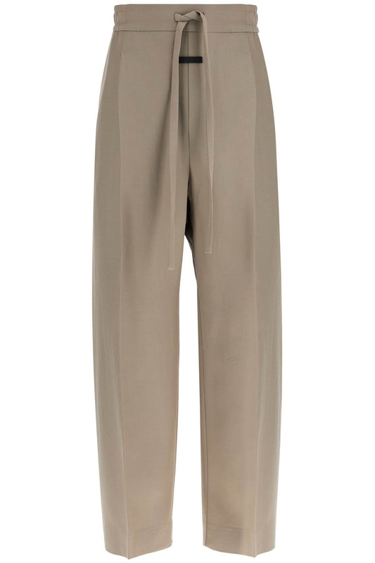 FEAR OF GOD beige wide leg pants in virgin wool and viscose