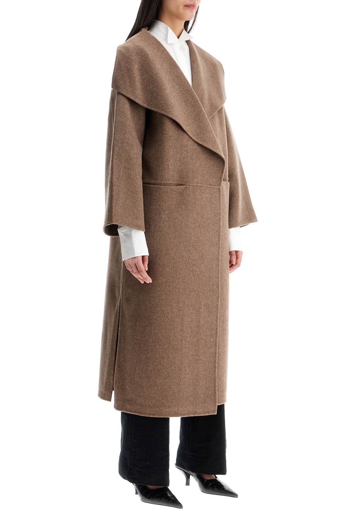 TOTEME beige wool and cashmere kimono coat