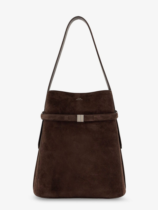 TOTEME Belted suede bucket bag