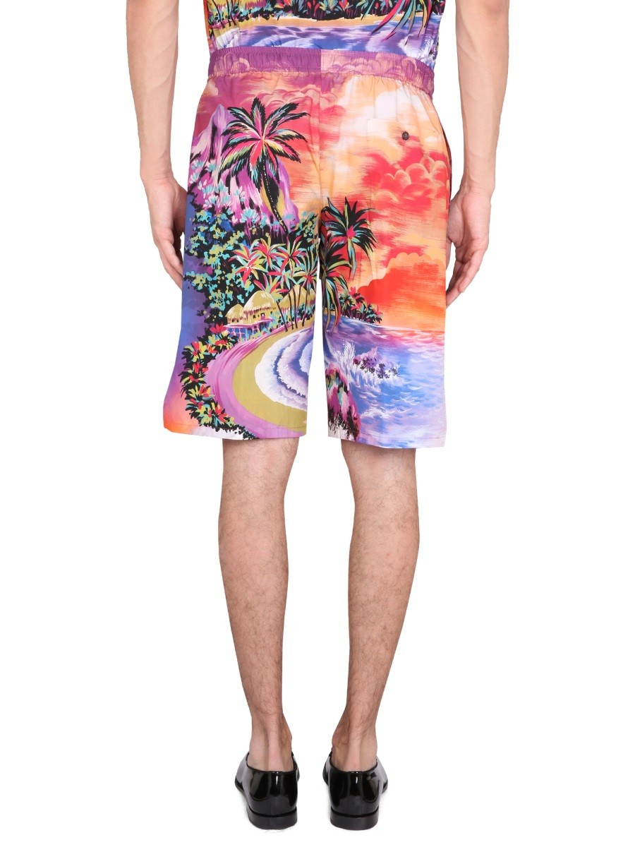 Dolce & Gabbana BERMUDA SHORTS WITH HAWAII PRINT