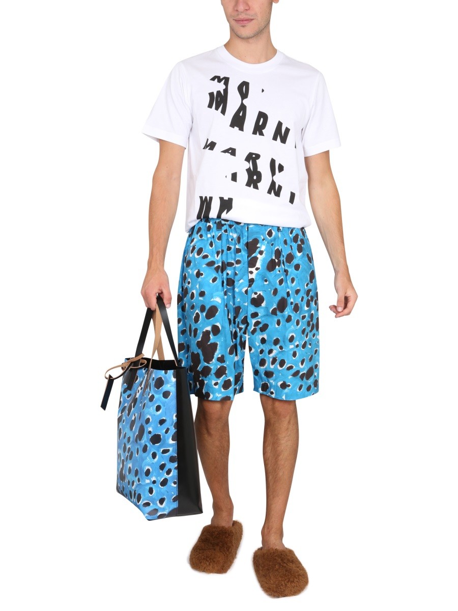 Marni BERMUDA SHORTS WITH POP DOTS PRINT