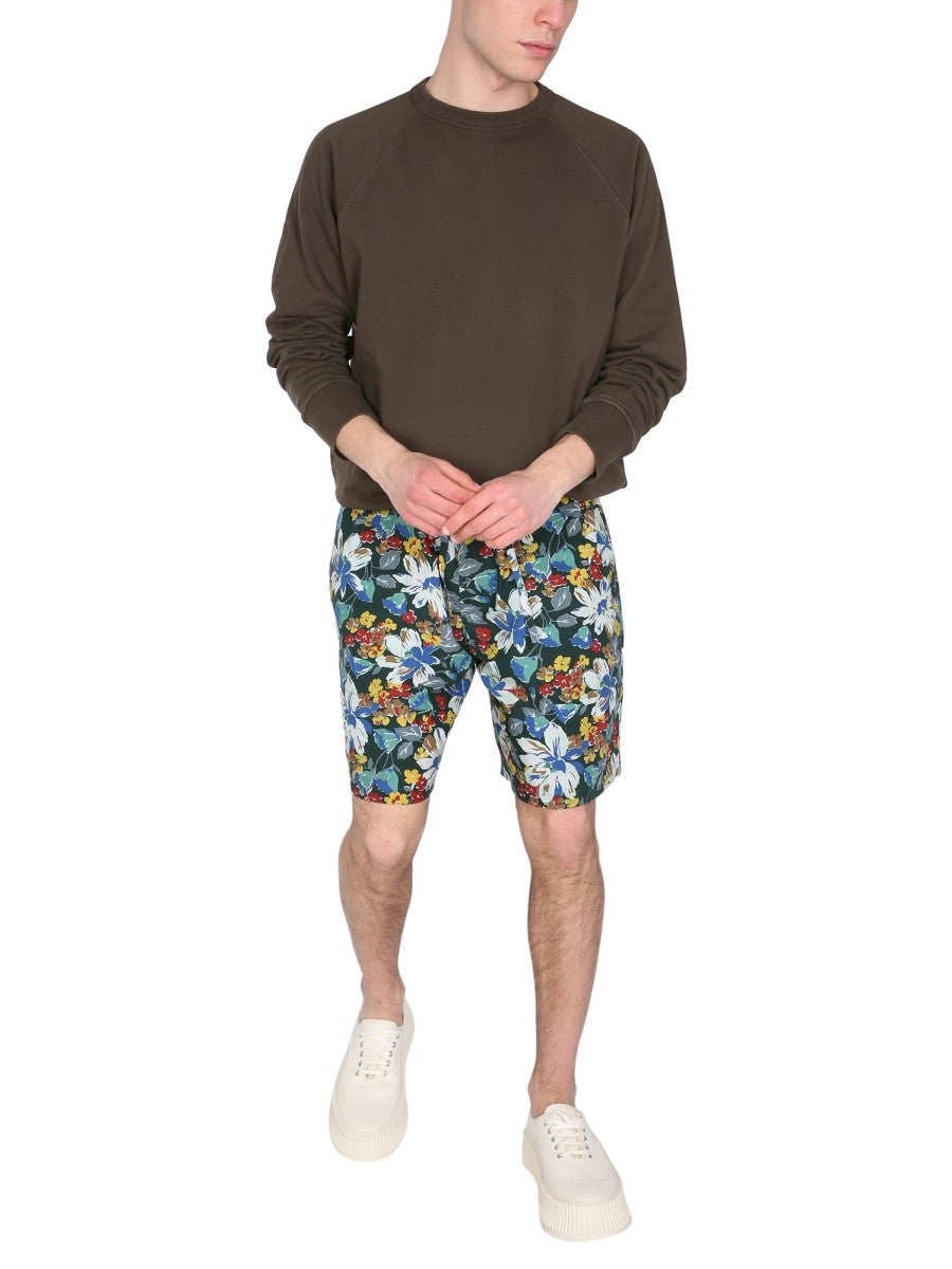 YMC BERMUDA WITH FLORAL PRINT