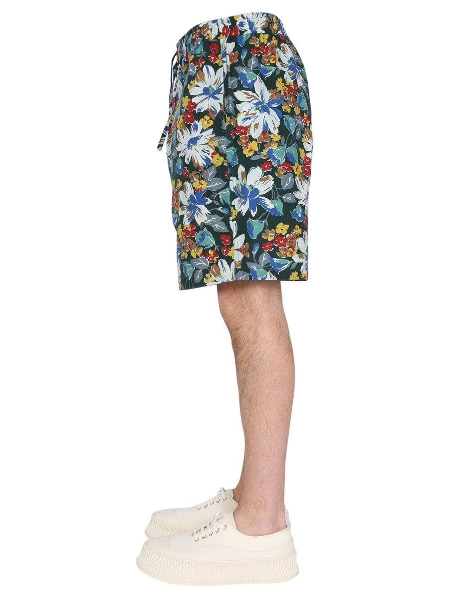 YMC BERMUDA WITH FLORAL PRINT