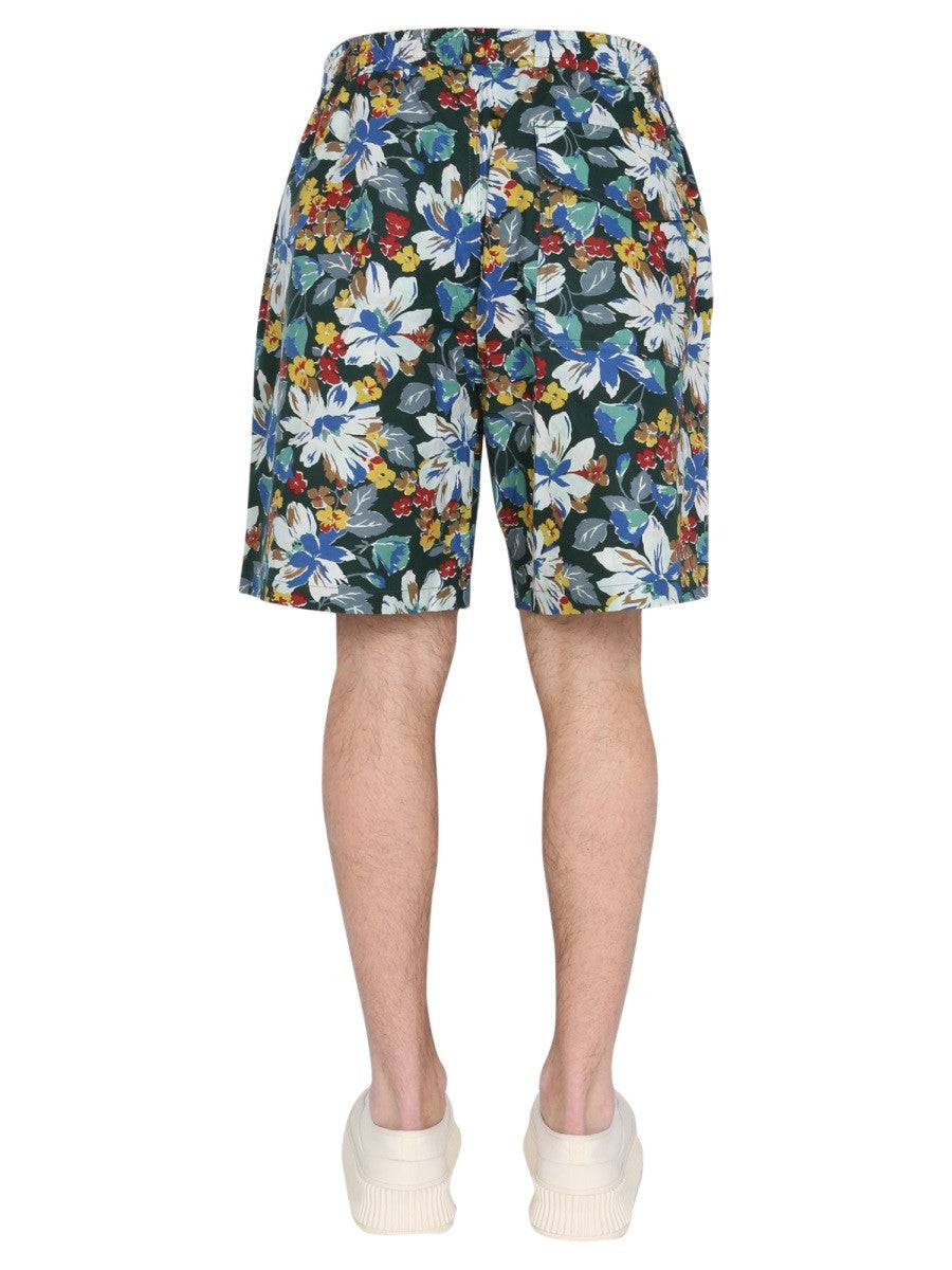 YMC BERMUDA WITH FLORAL PRINT