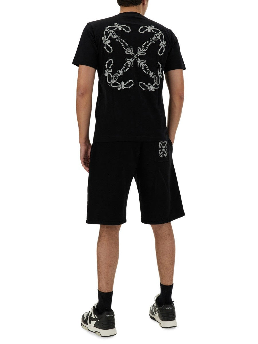 Off-white BERMUDA WITH LOGO